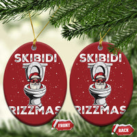 Funny Santa Rizz Xmas Christmas Ornament Skibiti Toilet Rizzmas - Wonder Print Shop