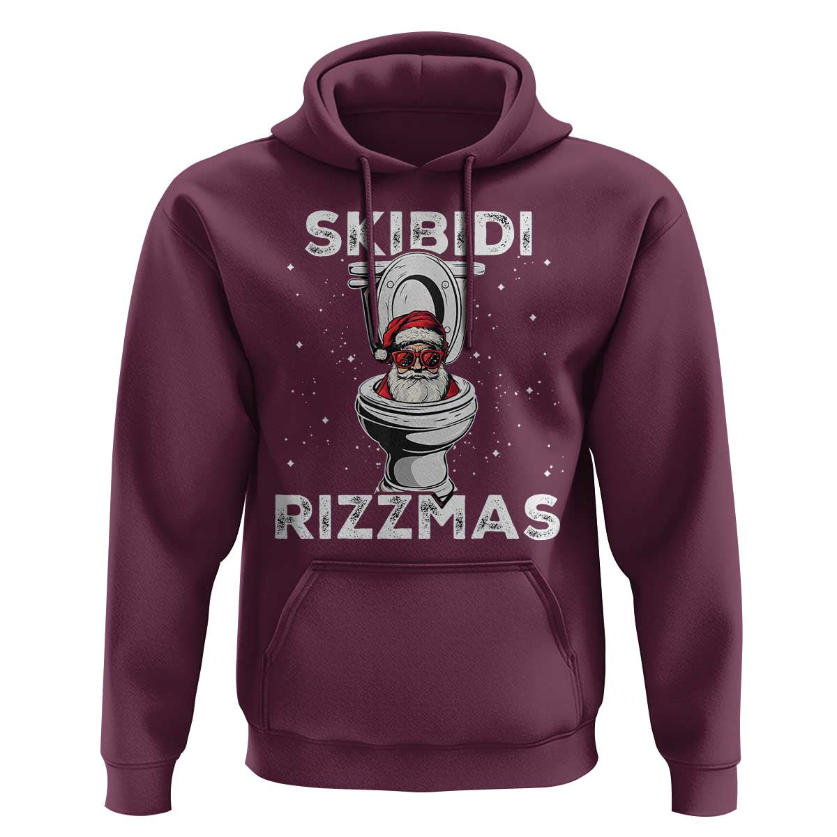 Funny Santa Rizz Christmas Hoodie Skibiti Toilet Rizzmas