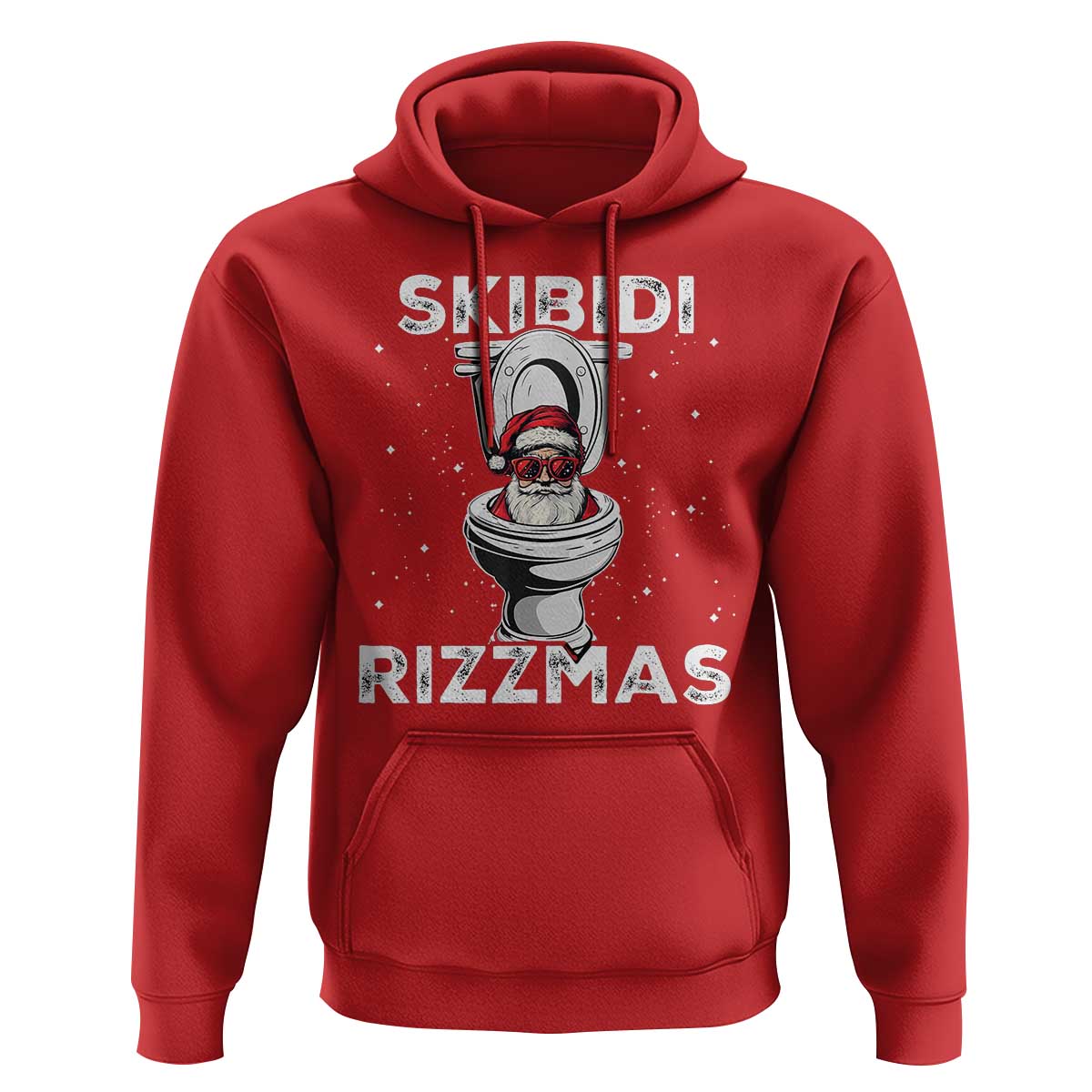Funny Santa Rizz Christmas Hoodie Skibiti Toilet Rizzmas