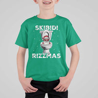 Funny Santa Rizz Christmas T Shirt For Kid Skibiti Toilet Rizzmas - Wonder Print Shop