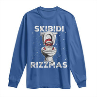 Funny Santa Rizz Christmas Long Sleeve Shirt Skibiti Toilet Rizzmas