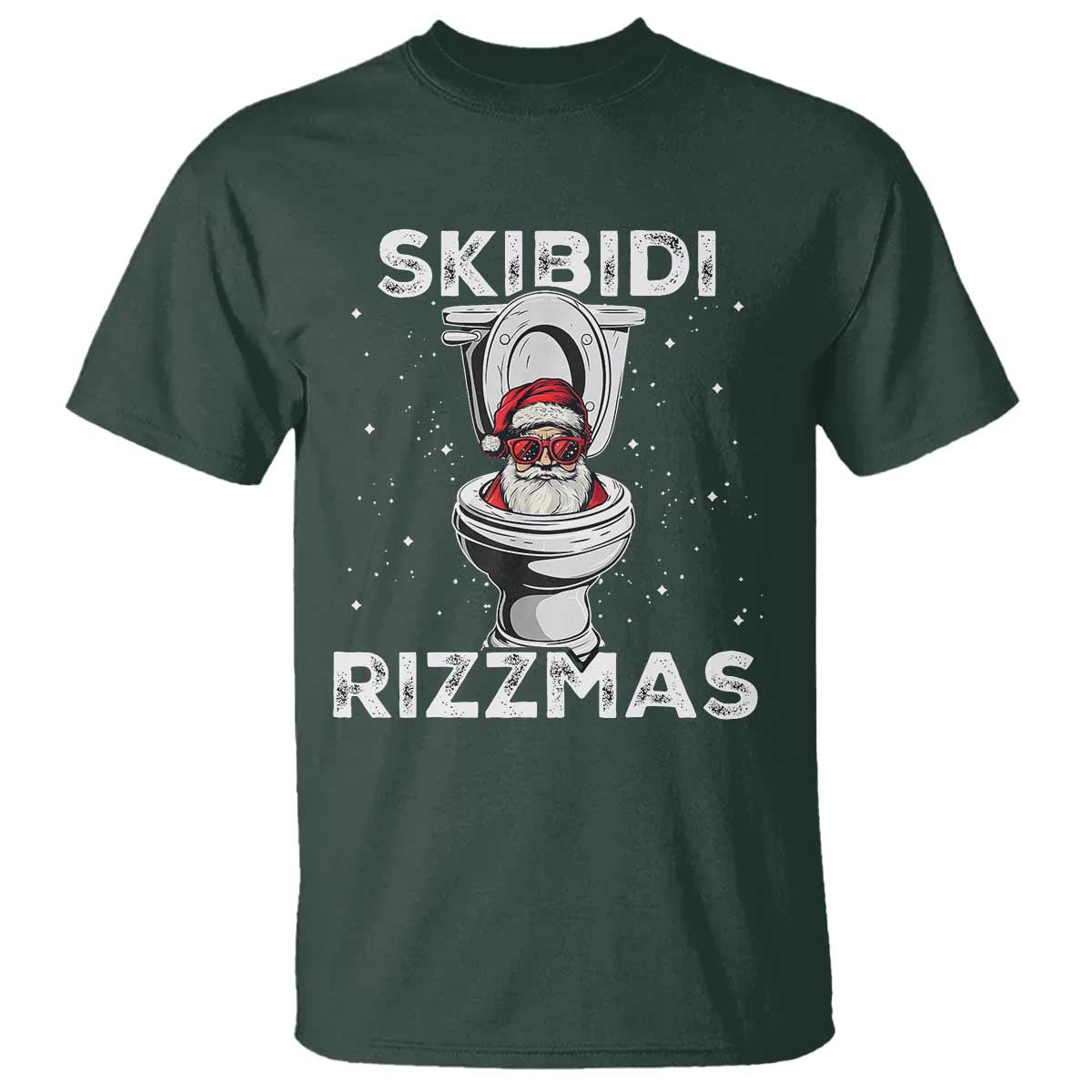 Funny Santa Rizz Christmas T Shirt Skibiti Toilet Rizzmas - Wonder Print Shop