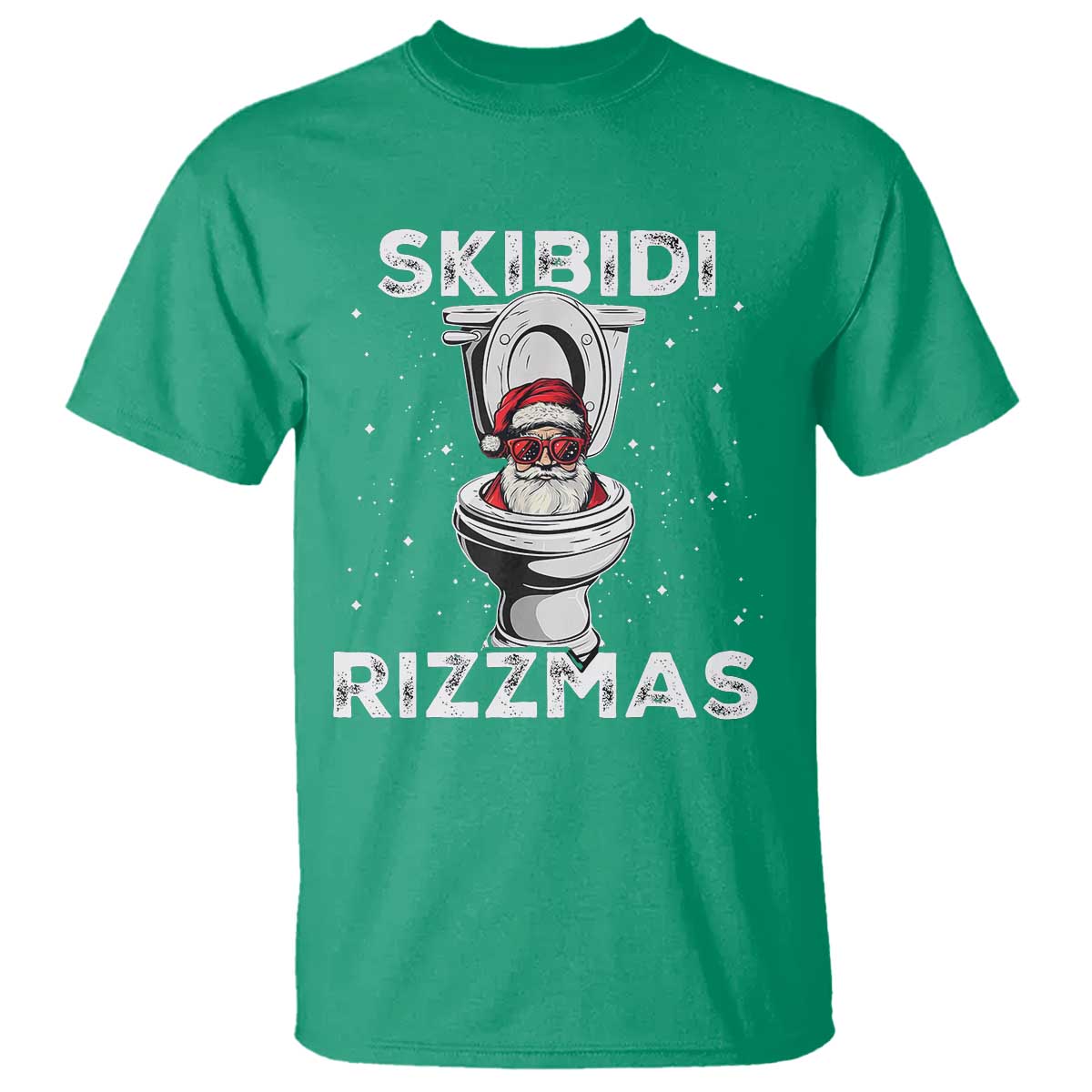 Funny Santa Rizz Christmas T Shirt Skibiti Toilet Rizzmas - Wonder Print Shop