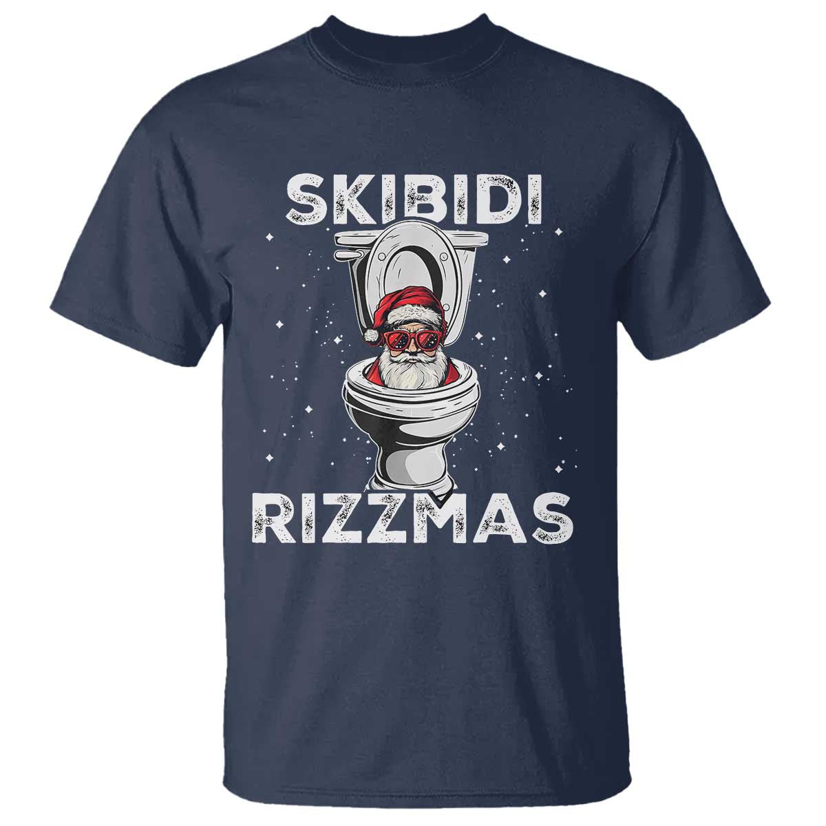 Funny Santa Rizz Christmas T Shirt Skibiti Toilet Rizzmas - Wonder Print Shop
