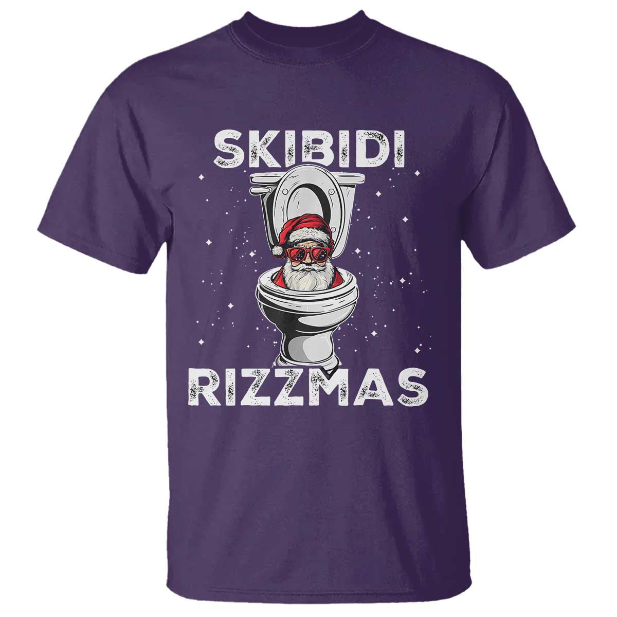 Funny Santa Rizz Christmas T Shirt Skibiti Toilet Rizzmas - Wonder Print Shop