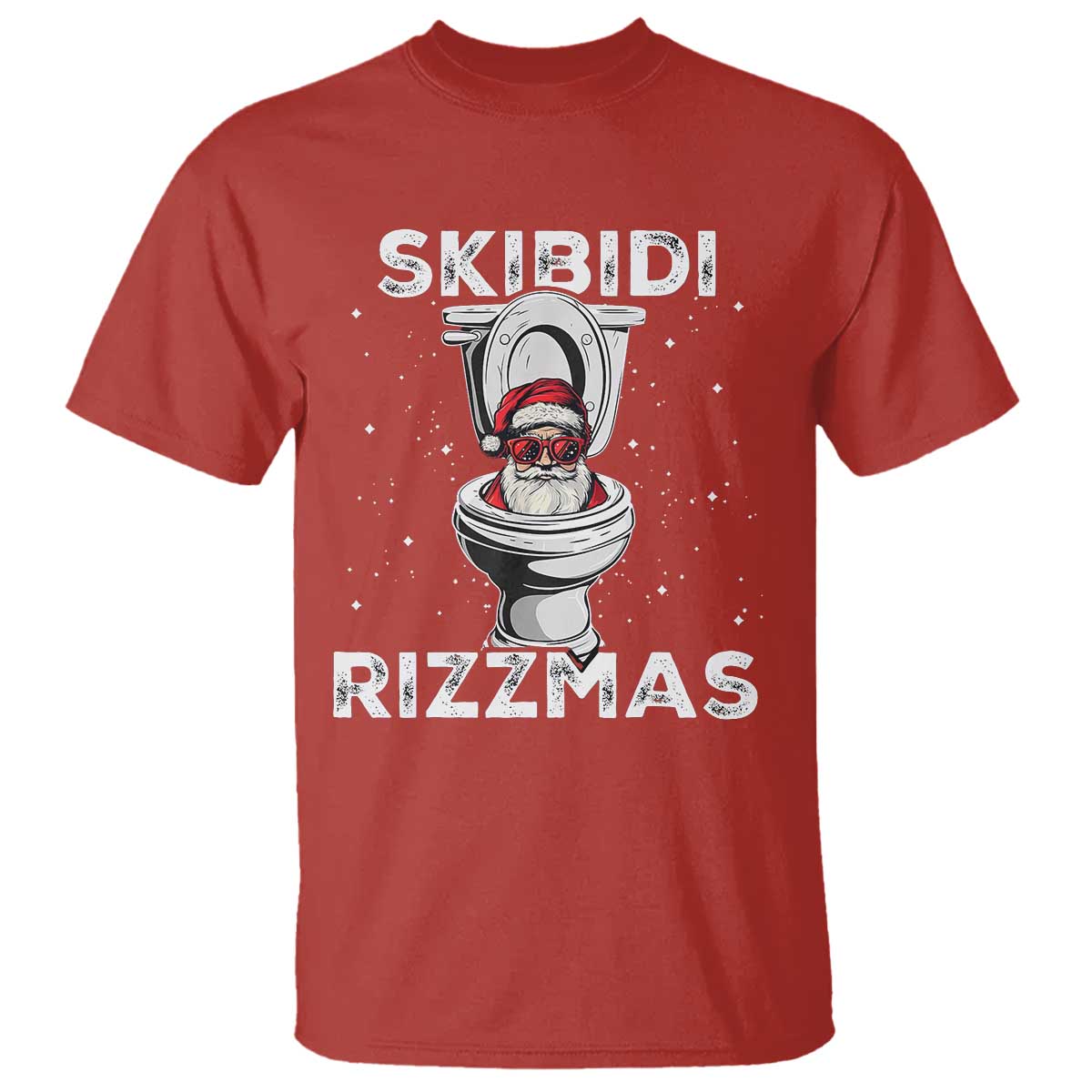 Funny Santa Rizz Christmas T Shirt Skibiti Toilet Rizzmas - Wonder Print Shop