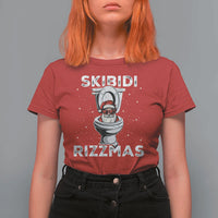 Funny Santa Rizz Christmas T Shirt For Women Skibiti Toilet Rizzmas - Wonder Print Shop