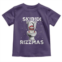 Funny Santa Rizz Christmas Toddler T Shirt Skibiti Toilet Rizzmas