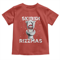 Funny Santa Rizz Christmas Toddler T Shirt Skibiti Toilet Rizzmas