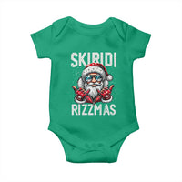 Christmas Bruh Baby Onesie Green Xmas Santa Hat Festive Vibe