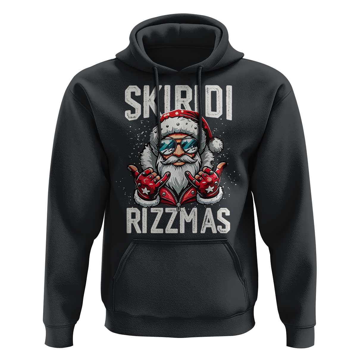 Christmas Bruh Hoodie Green Xmas Santa Hat Festive Vibe