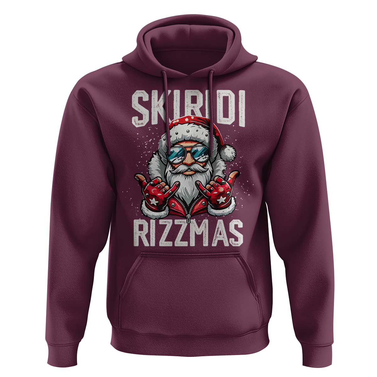 Christmas Bruh Hoodie Green Xmas Santa Hat Festive Vibe