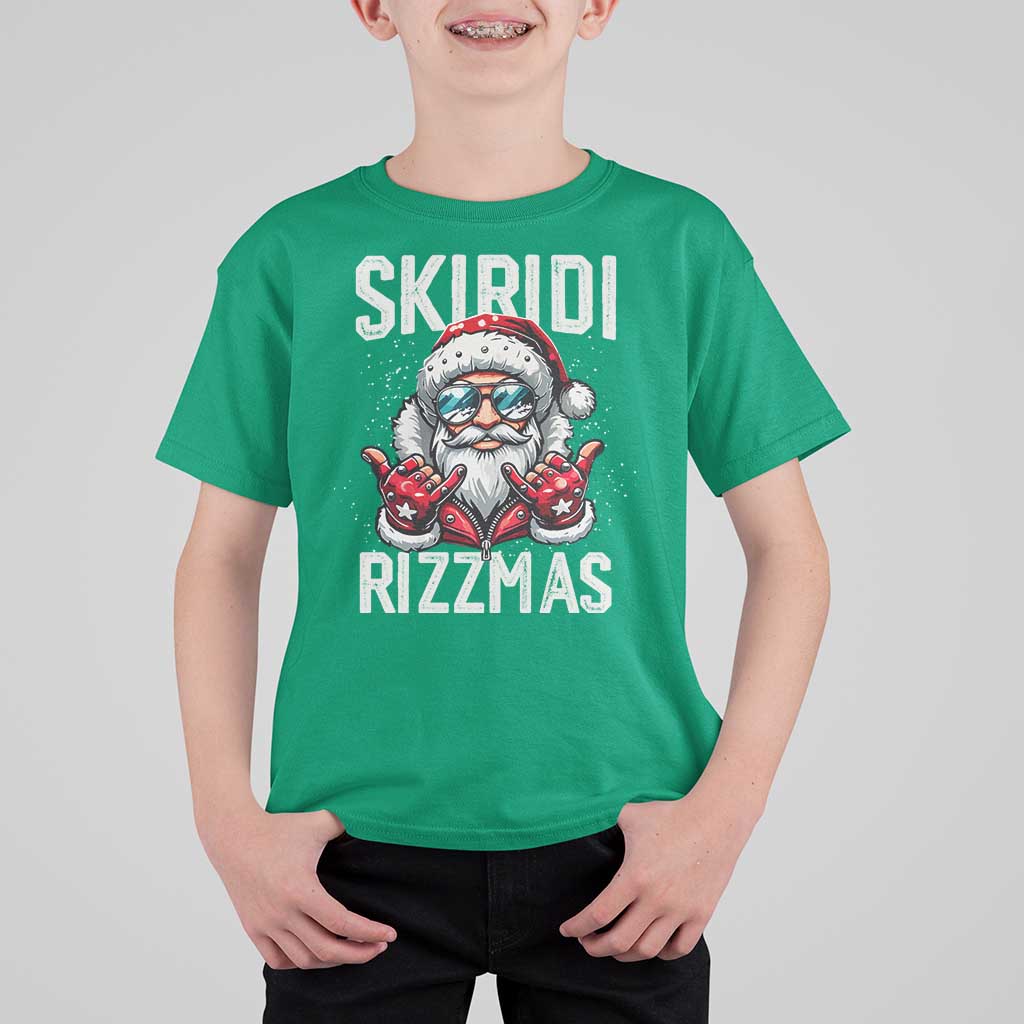 Christmas Bruh T Shirt For Kid Green Xmas Santa Hat Festive Vibe - Wonder Print Shop