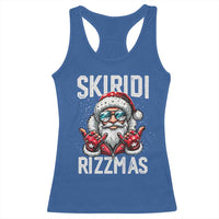 Christmas Bruh Racerback Tank Top Green Xmas Santa Hat Festive Vibe