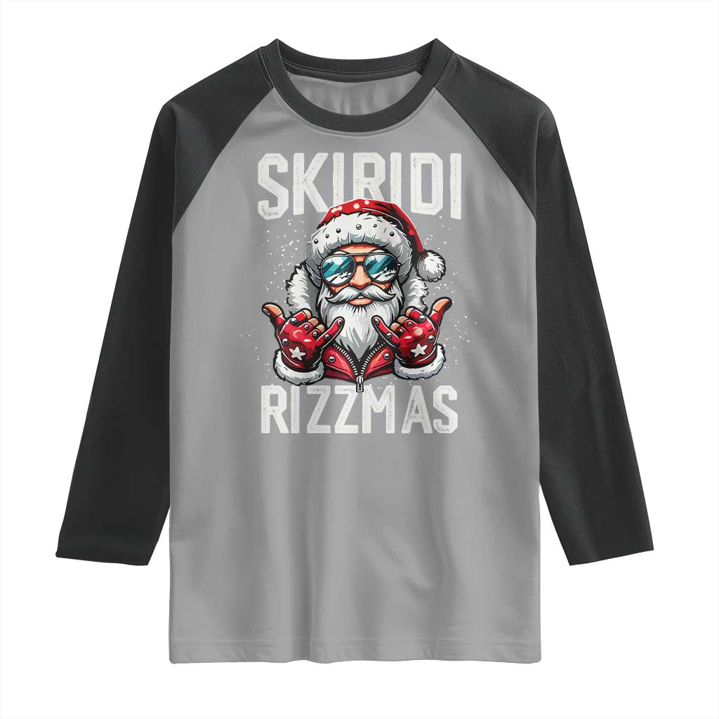 Christmas Bruh Raglan Shirt Green Xmas Santa Hat Festive Vibe