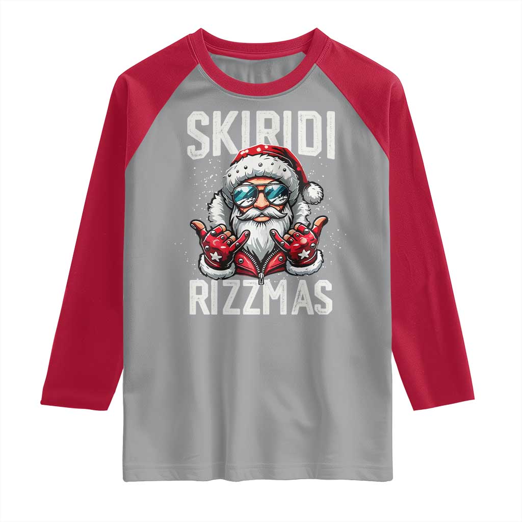 Christmas Bruh Raglan Shirt Green Xmas Santa Hat Festive Vibe