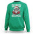 Christmas Bruh Sweatshirt Green Xmas Santa Hat Festive Vibe - Wonder Print Shop