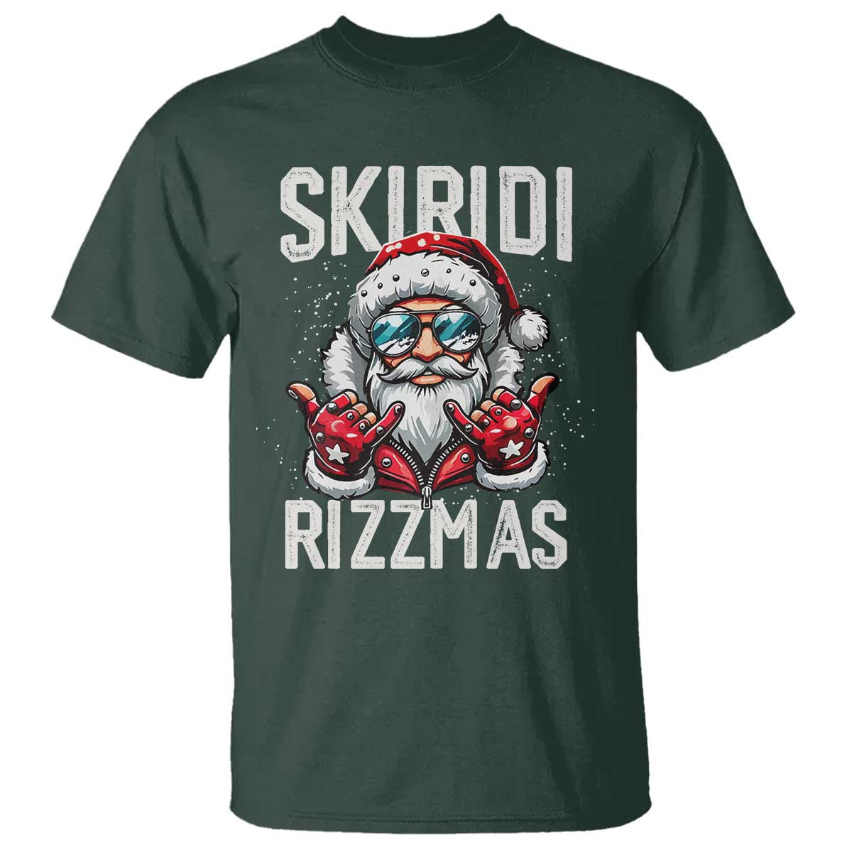 Christmas Bruh T Shirt Green Xmas Santa Hat Festive Vibe - Wonder Print Shop