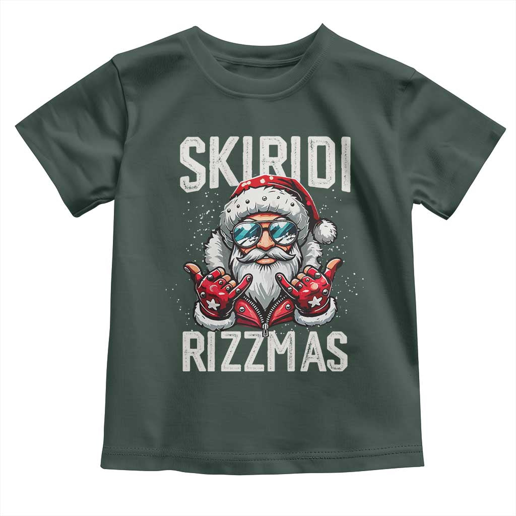 Christmas Bruh Toddler T Shirt Green Xmas Santa Hat Festive Vibe