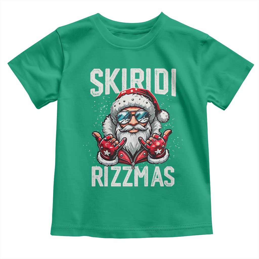 Christmas Bruh Toddler T Shirt Green Xmas Santa Hat Festive Vibe