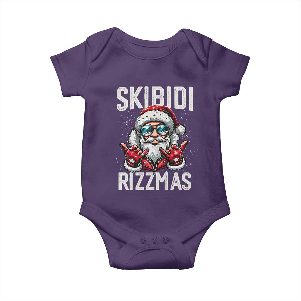 Funny Santa Rizz Christmas Baby Onesie Skibidi Rizzmas Gen Alpha Slang Cool Santa