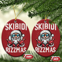 Funny Santa Rizz Xmas Christmas Ornament Skibidi Rizzmas Gen Alpha Slang Cool Santa - Wonder Print Shop