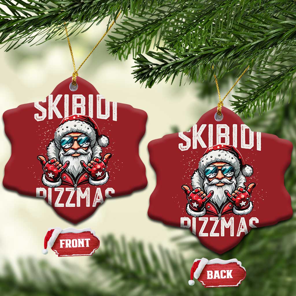 Funny Santa Rizz Xmas Christmas Ornament Skibidi Rizzmas Gen Alpha Slang Cool Santa - Wonder Print Shop