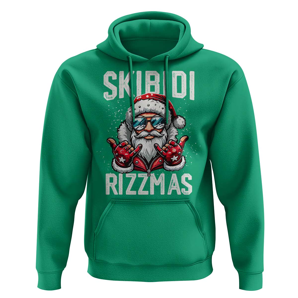 Funny Santa Rizz Christmas Hoodie Skibidi Rizzmas Gen Alpha Slang Cool Santa