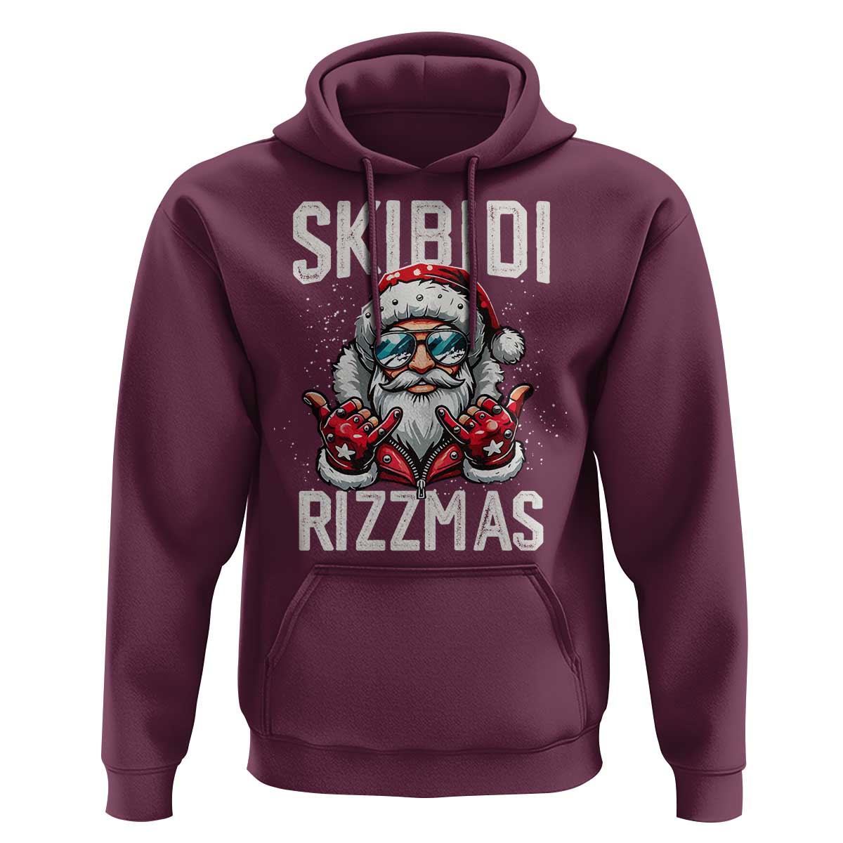 Funny Santa Rizz Christmas Hoodie Skibidi Rizzmas Gen Alpha Slang Cool Santa