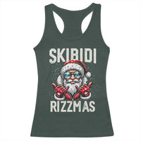 Funny Santa Rizz Christmas Racerback Tank Top Skibidi Rizzmas Gen Alpha Slang Cool Santa