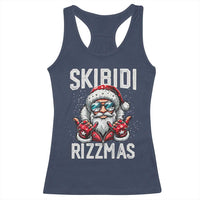 Funny Santa Rizz Christmas Racerback Tank Top Skibidi Rizzmas Gen Alpha Slang Cool Santa