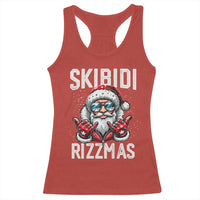 Funny Santa Rizz Christmas Racerback Tank Top Skibidi Rizzmas Gen Alpha Slang Cool Santa