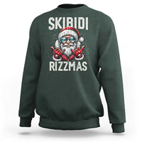 Funny Santa Rizz Christmas Sweatshirt Skibidi Rizzmas Gen Alpha Slang Cool Santa - Wonder Print Shop