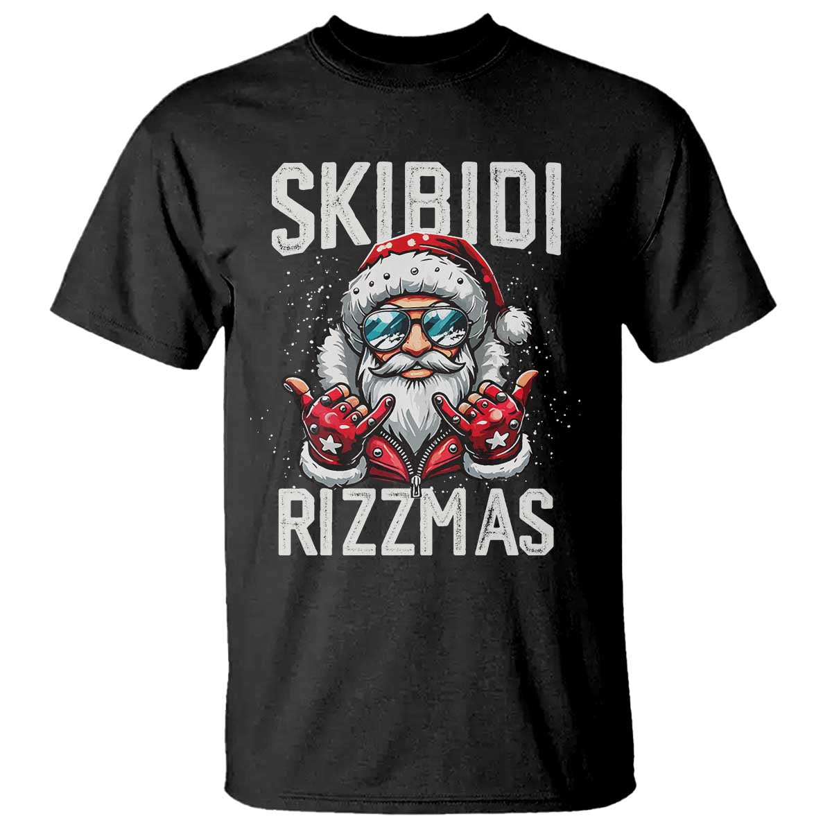 Funny Santa Rizz Christmas T Shirt Skibidi Rizzmas Gen Alpha Slang Cool Santa - Wonder Print Shop