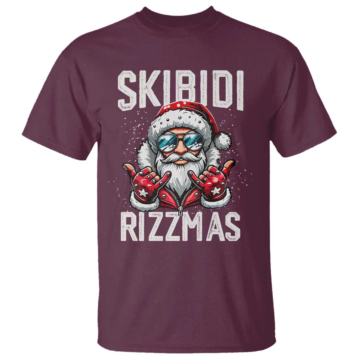 Funny Santa Rizz Christmas T Shirt Skibidi Rizzmas Gen Alpha Slang Cool Santa - Wonder Print Shop