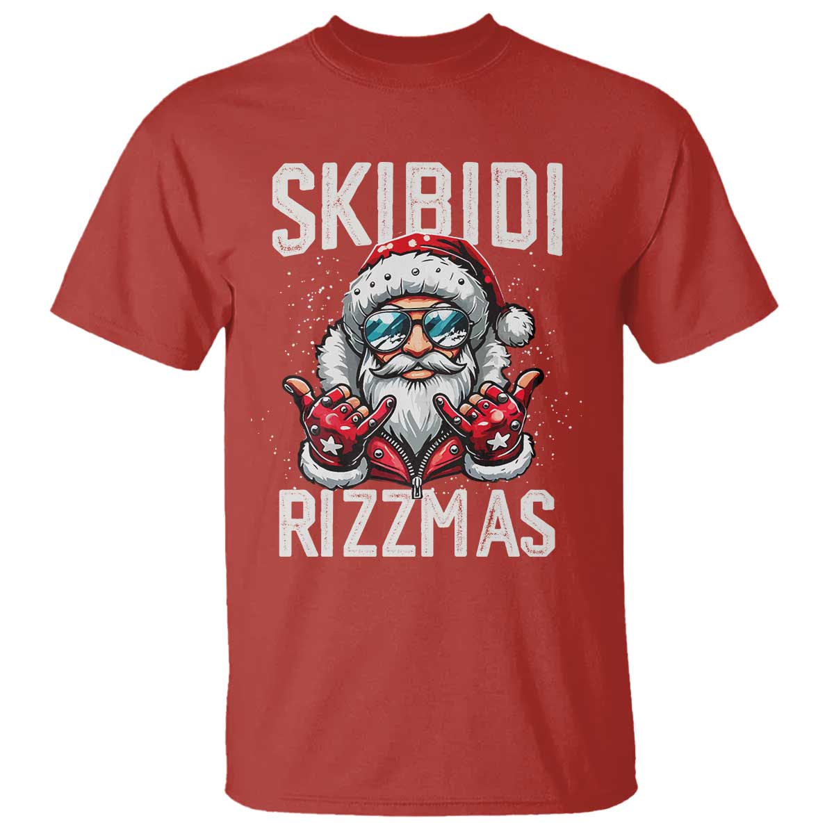 Funny Santa Rizz Christmas T Shirt Skibidi Rizzmas Gen Alpha Slang Cool Santa - Wonder Print Shop