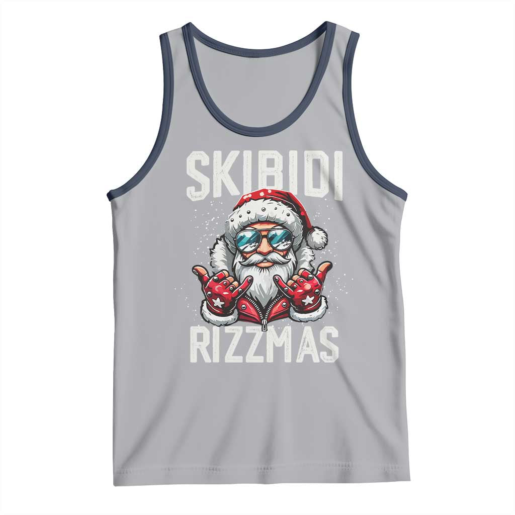 Funny Santa Rizz Christmas Tank Top Skibidi Rizzmas Gen Alpha Slang Cool Santa