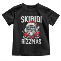 Funny Santa Rizz Christmas Toddler T Shirt Skibidi Rizzmas Gen Alpha Slang Cool Santa