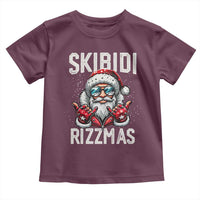 Funny Santa Rizz Christmas Toddler T Shirt Skibidi Rizzmas Gen Alpha Slang Cool Santa