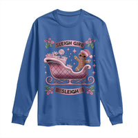 Groovy Pink Christmas Gingerbrad Long Sleeve Shirt Sleigh Girl Sleigh Festive Xmas Holiday Girls