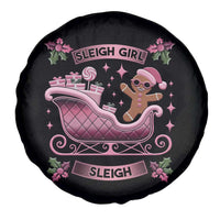 Groovy Pink Christmas Gingerbrad Spare Tire Cover Sleigh Girl Sleigh Festive Xmas Holiday Girls
