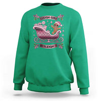 Groovy Pink Christmas Gingerbrad Sweatshirt Sleigh Girl Sleigh Festive Xmas Holiday Girls - Wonder Print Shop