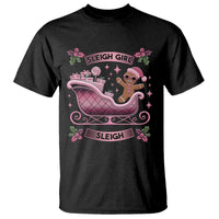 Groovy Pink Christmas Gingerbrad T Shirt Sleigh Girl Sleigh Festive Xmas Holiday Girls - Wonder Print Shop