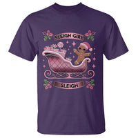 Groovy Pink Christmas Gingerbrad T Shirt Sleigh Girl Sleigh Festive Xmas Holiday Girls - Wonder Print Shop
