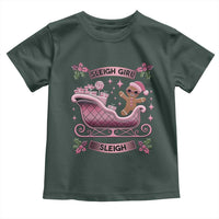 Groovy Pink Christmas Gingerbrad Toddler T Shirt Sleigh Girl Sleigh Festive Xmas Holiday Girls