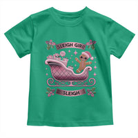 Groovy Pink Christmas Gingerbrad Toddler T Shirt Sleigh Girl Sleigh Festive Xmas Holiday Girls