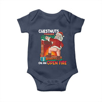 Funny Naughty Santa Baby Onesie Chestnuts Roasting On An Open Fire Dirty Food Pun Xmas Joke