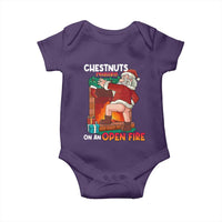 Funny Naughty Santa Baby Onesie Chestnuts Roasting On An Open Fire Dirty Food Pun Xmas Joke