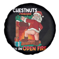 Funny Naughty Santa Spare Tire Cover Chestnuts Roasting On An Open Fire Dirty Food Pun Xmas Joke