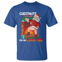 Funny Naughty Santa T Shirt Chestnuts Roasting On An Open Fire Dirty Food Pun Xmas Joke - Wonder Print Shop